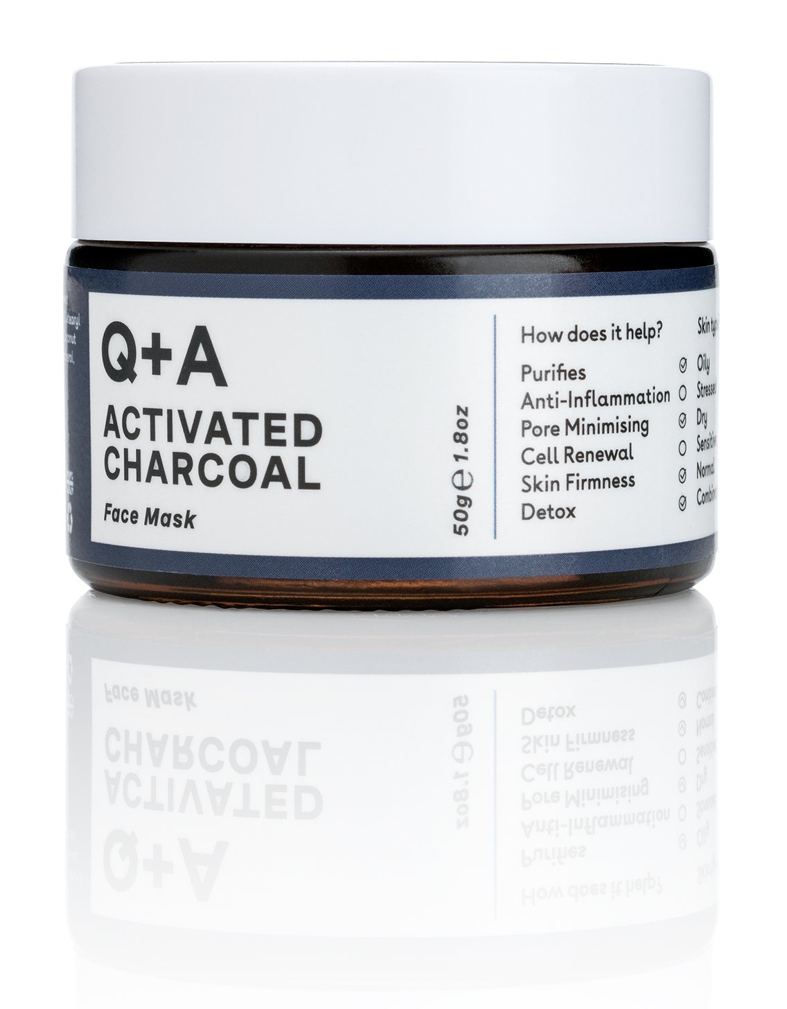 Q+A Activated Charcoal Face Mask
