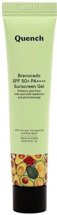 Quench botanics Bravocado SPF 50+ Pa++++ Sunscreen Gel