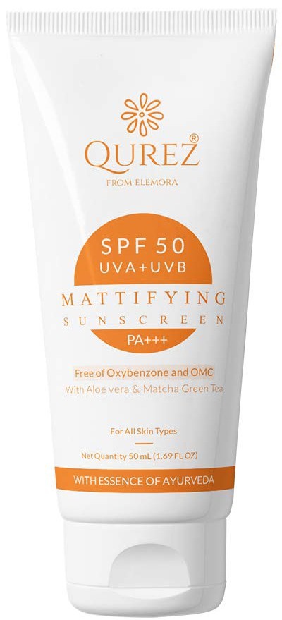 Qurez Mattifying SPF 50 Matcha Green Tea And Aloe Vera