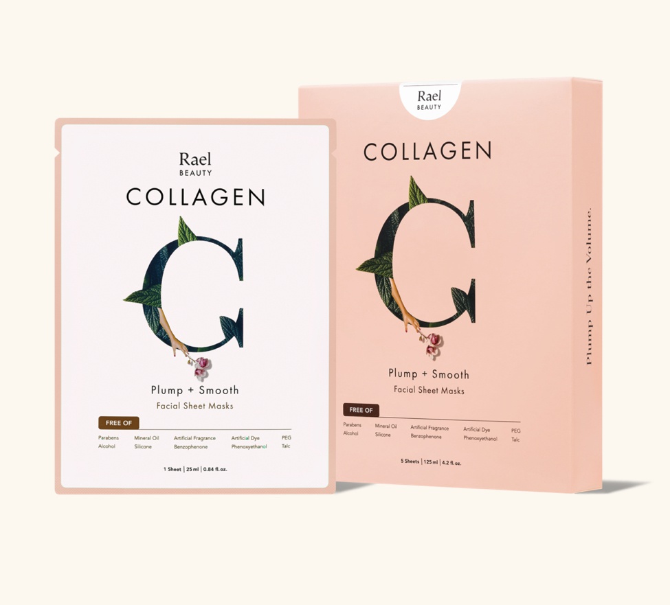 Rael Beauty Collagen Plump + Smooth Facial Sheet Masks