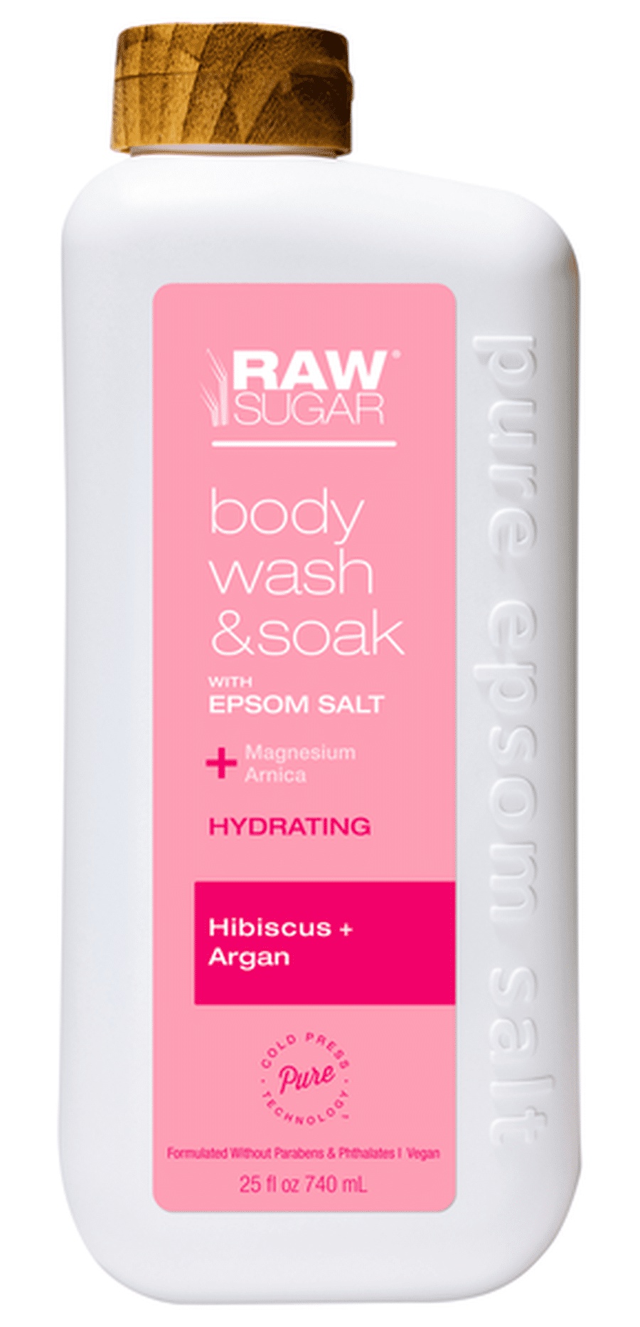 Raw Sugar Body Wash & Soak With Epsom Salt Hibiscus + Argan