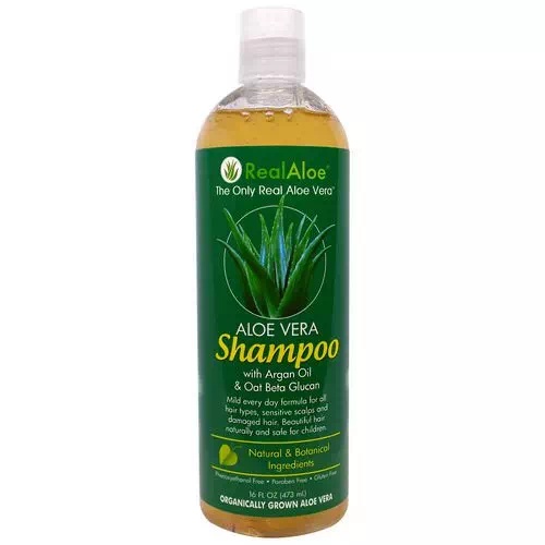 Real Aloe Aloe Vera Shampoo With Argan Oil & Oat Beta Glucan