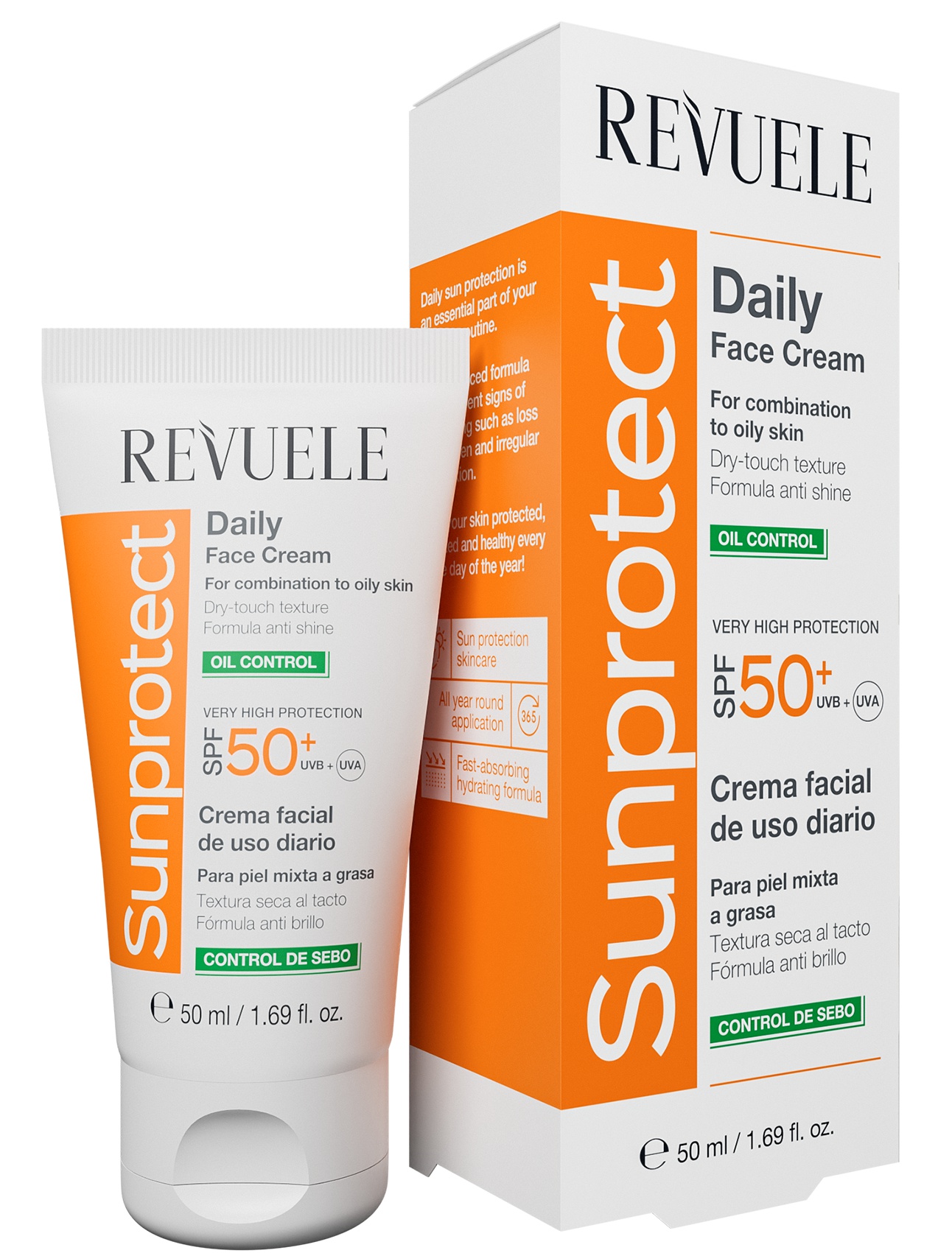 Revuele Sunprotect Daily Face Cream Oil Control SPF 50+
