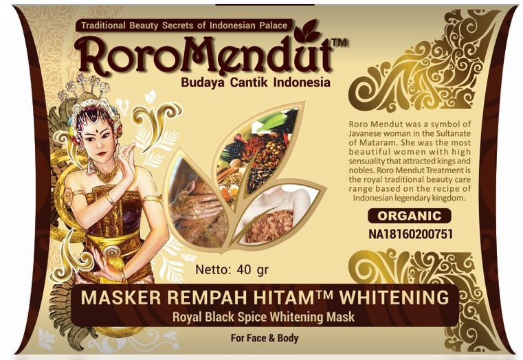 Roro Mendut Masker Rempah Hitam