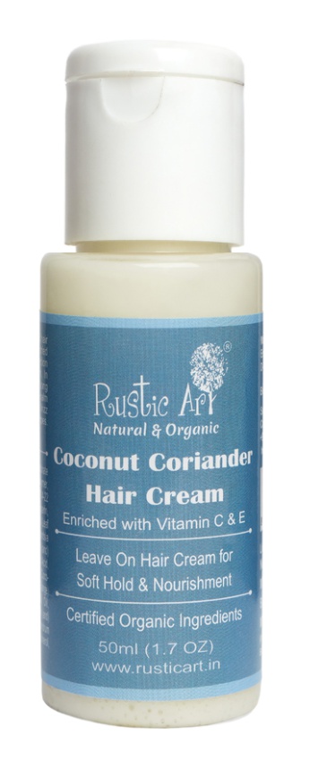Rustic art Coconut Coriander Hair Cream With Vitamin C & E (50ml)