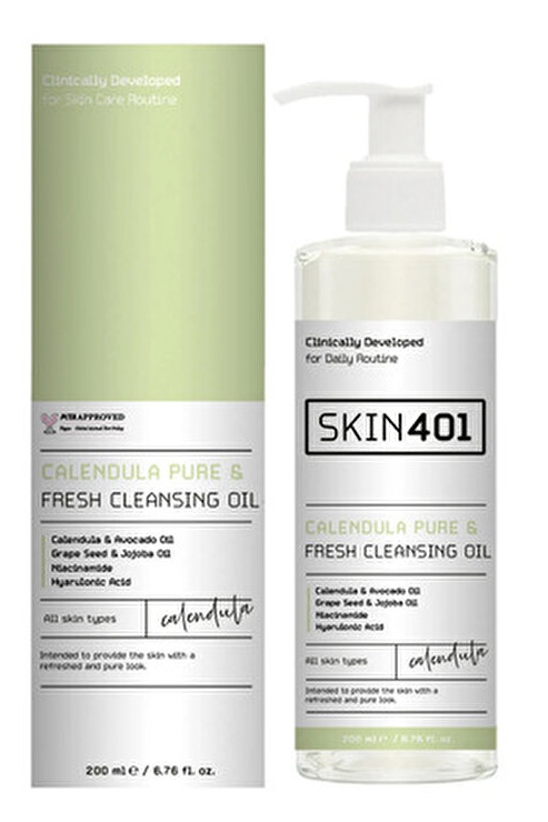 SKIN401 Kalendula Saf & Tazeleyici Cilt Temizleme Yağı