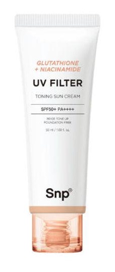SNP Glutathione Niacinamide UV Filter Toning Sun Cream