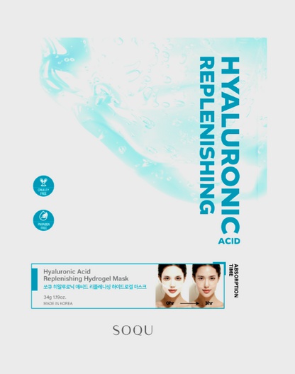 SOQU Hyaluronic Acid Replenishing Hydrogel Mask
