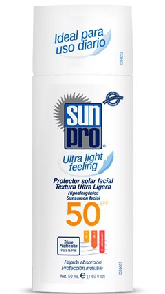 SUNPRO Protector Solar Facial SPF 50 Textura Ultraligera