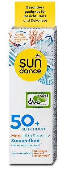 SUNdance Med Ultra Sensitiv Sonnenfluid Lsf 50+