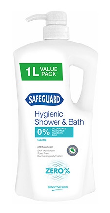 Safeguard Hygienic Shower & Bath – 1l Value Pack Zero