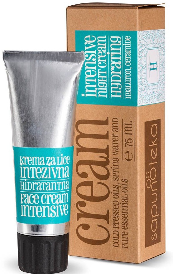 Sapunoteka Moisturizing Night Cream - Hyaluronic Acids And Ceramides