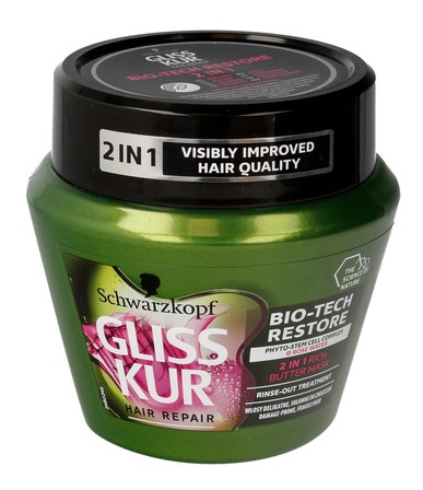 Schwarzkopf Gliss Kur Bio-Tech Restore 2 In 1 Butter Mask