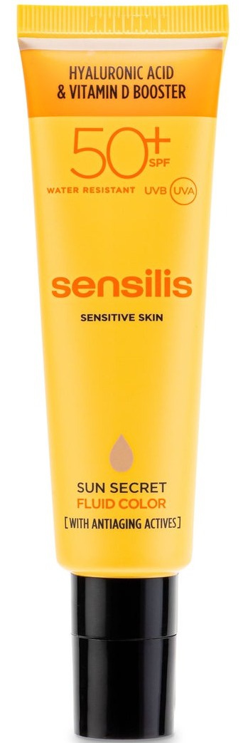 Sensilis Sun Secret Fluid Color 50+ With Hyaluronic Acid & Vitamin D Booster