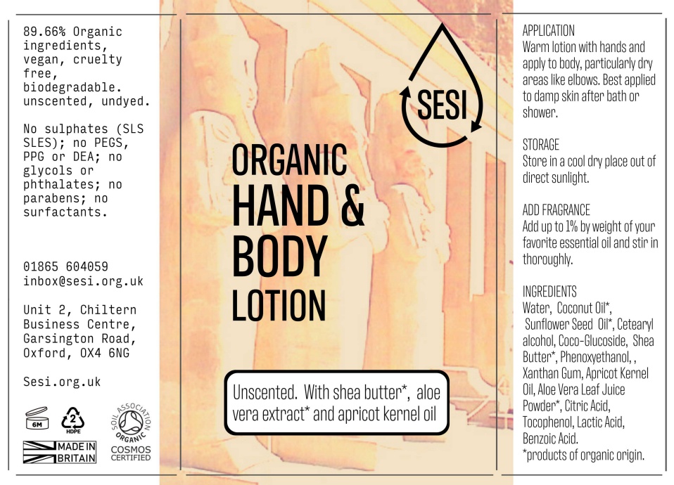 Sesi Organic Hand And Body Lotion - Unfragranced