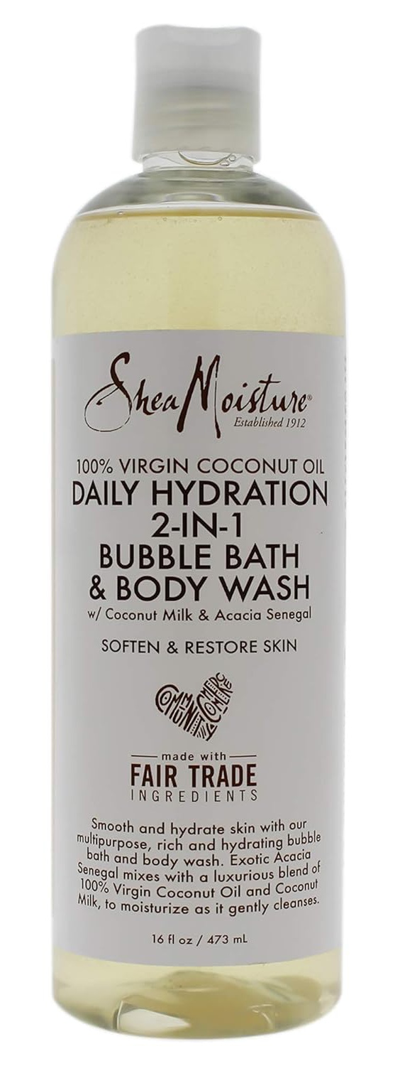 Shea Moisture 100% Virgin Coconut Oil Daily Hydration 2-in-1 Bubble Bath & Body Wash