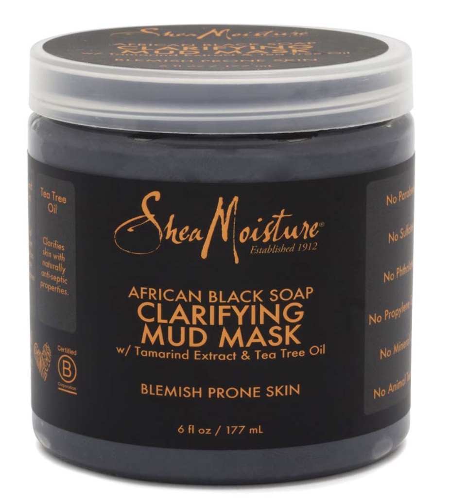 Shea Moisture African Black Soap Clarifying Mud Mask W/ Tamarind Extract & Tea Tree Oil (Discontinued)