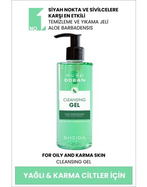 Sheida Pure Ocean Yağlı Ve Karma Ciltler İçin Yıkama Jeli