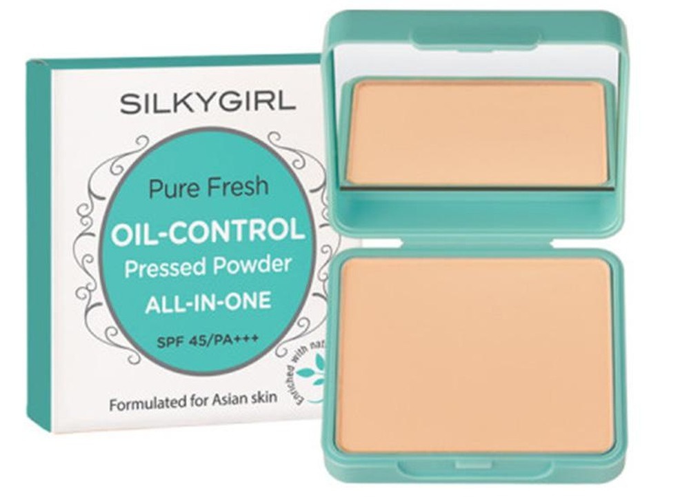 Silky Girl Pure Fresh Oil Control Pressed Powder All In One SPF 45/PA+++