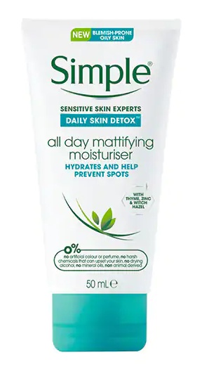 Simple Daily Skin Detox Mattifying Moisturiser