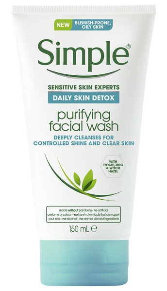 Simple Daily Skin Detox Purifying Facial Wash