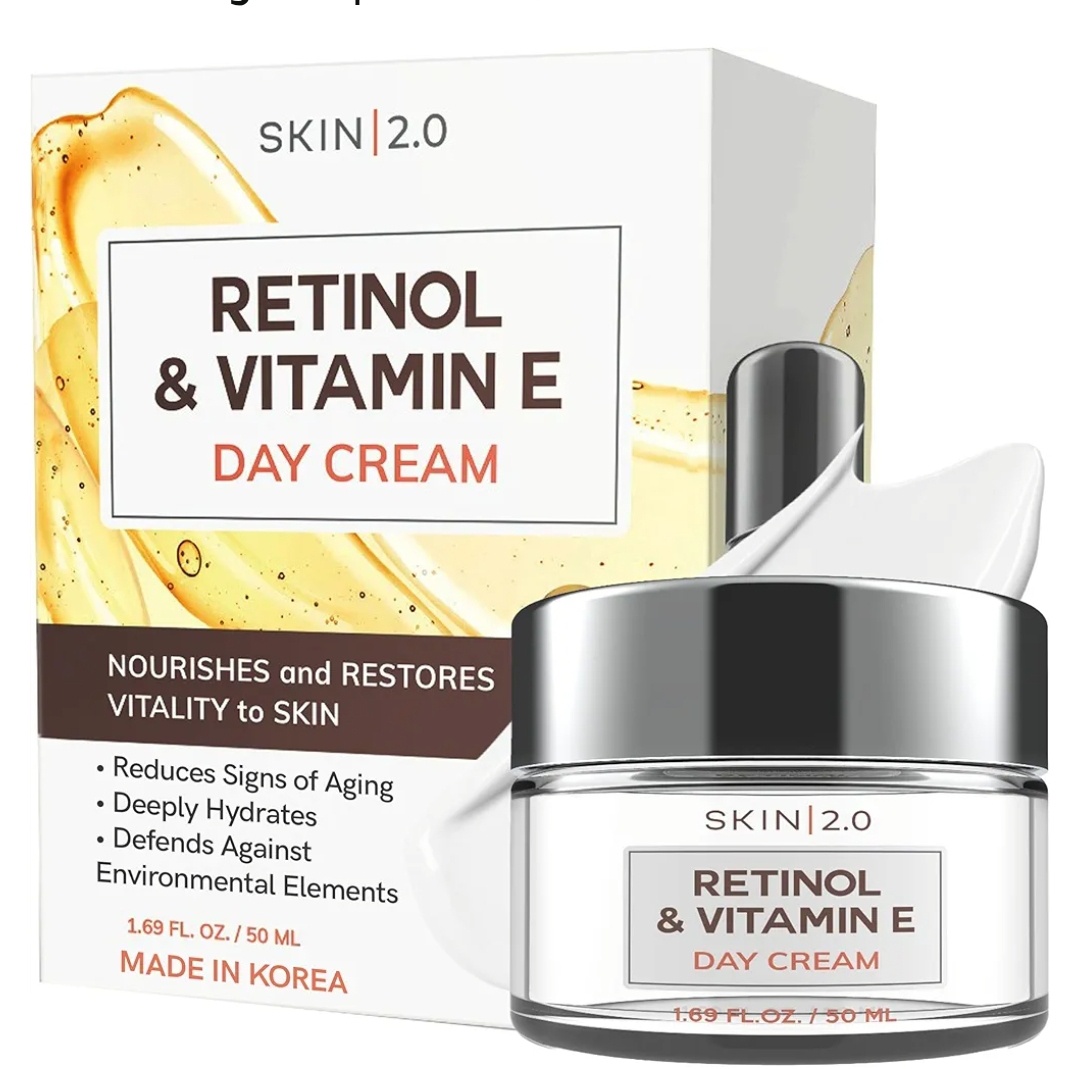 Skin 2.0 Retinol & Vitamin E Day Cream Face Moisturizer