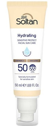 Soltan Hydrating Sensitive Protect Facial Suncare Cream With Niacinamide SPF50+