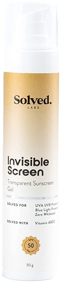 Solved Labs Invisible Screen SPF 50 Pa+++ Transparent Suncreen Gel