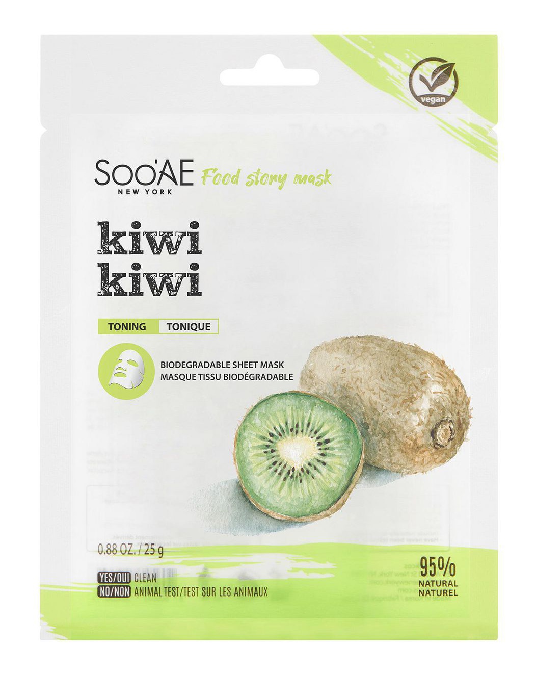 Soo'Ae Food Story Mask - Kiwi Toning Sheet Mask