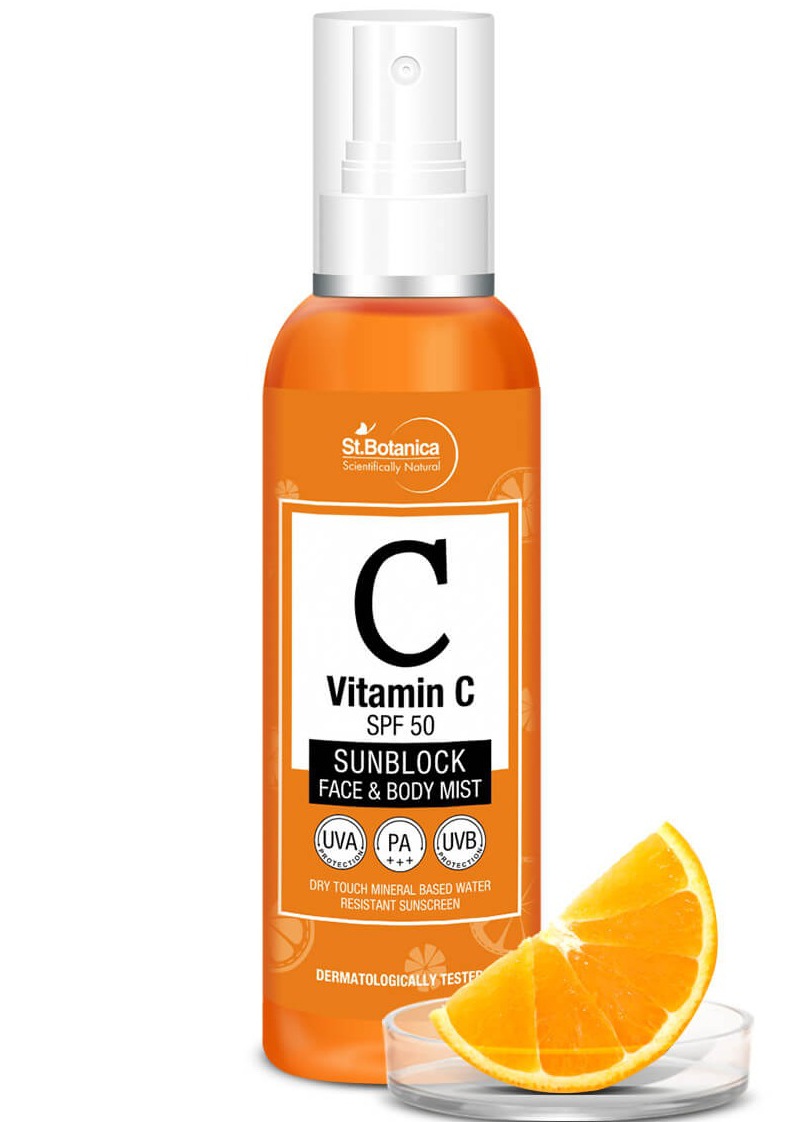 St. Botanica Vitamin C Spf 50 Sunblock Face & Body Mist Sunscreen