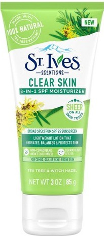 St Ives Tea Tree Clear Skin 3-in-1 Moisturizer - SPF 25