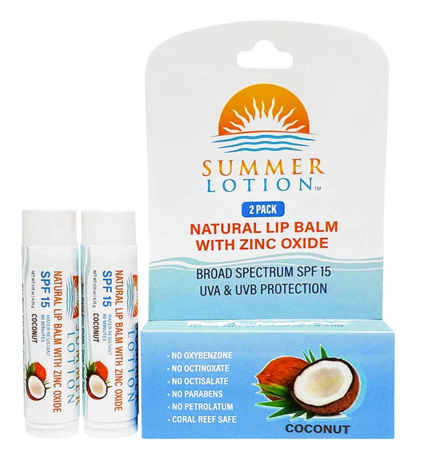 Summer Lotion Natural Lip Balm With Zinc Oxide