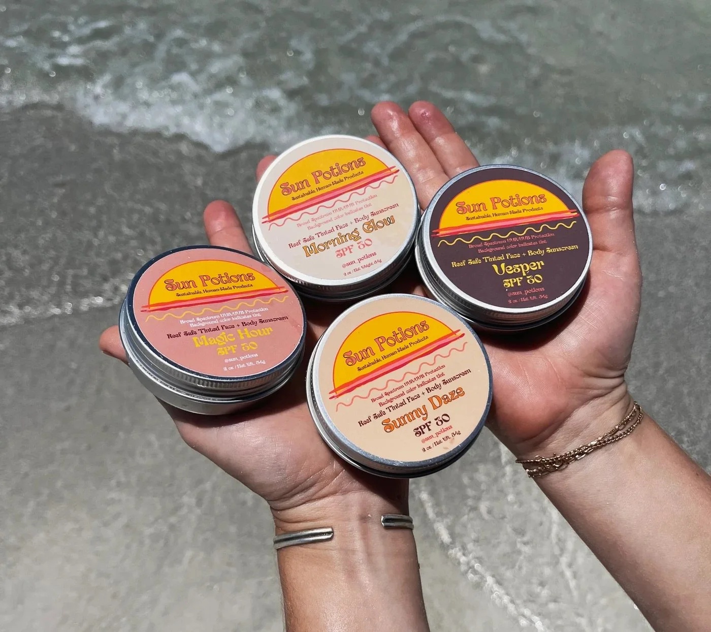 Sun Potions Tinted Face + Body SPF 30 Sustainable Mineral Sunscreen