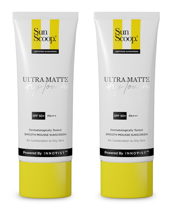 Sun Scoop Oil Free Ultra Matte Sunscreen For Oily Skin SPF 50 Pa+++