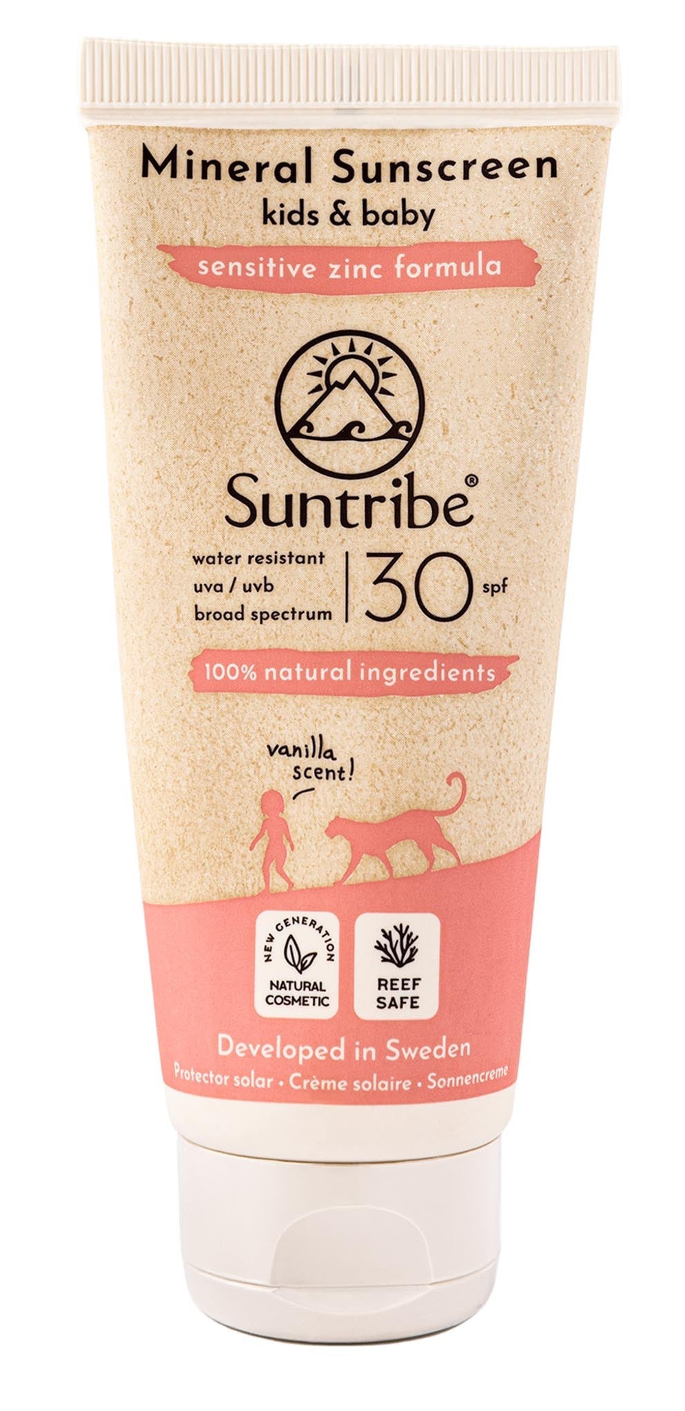 Suntribe All Natural Mineral Kids Vanilla Sunscreen SPF30