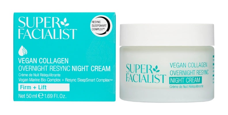 Super Facialist Vegan Collagen Sleepsmart Overnight Resync Night Cream