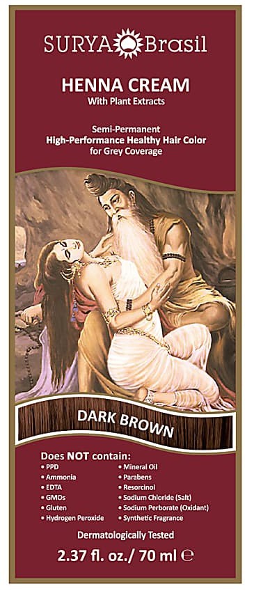 Surya brasil Henna Cream Dark Brown Hair Color