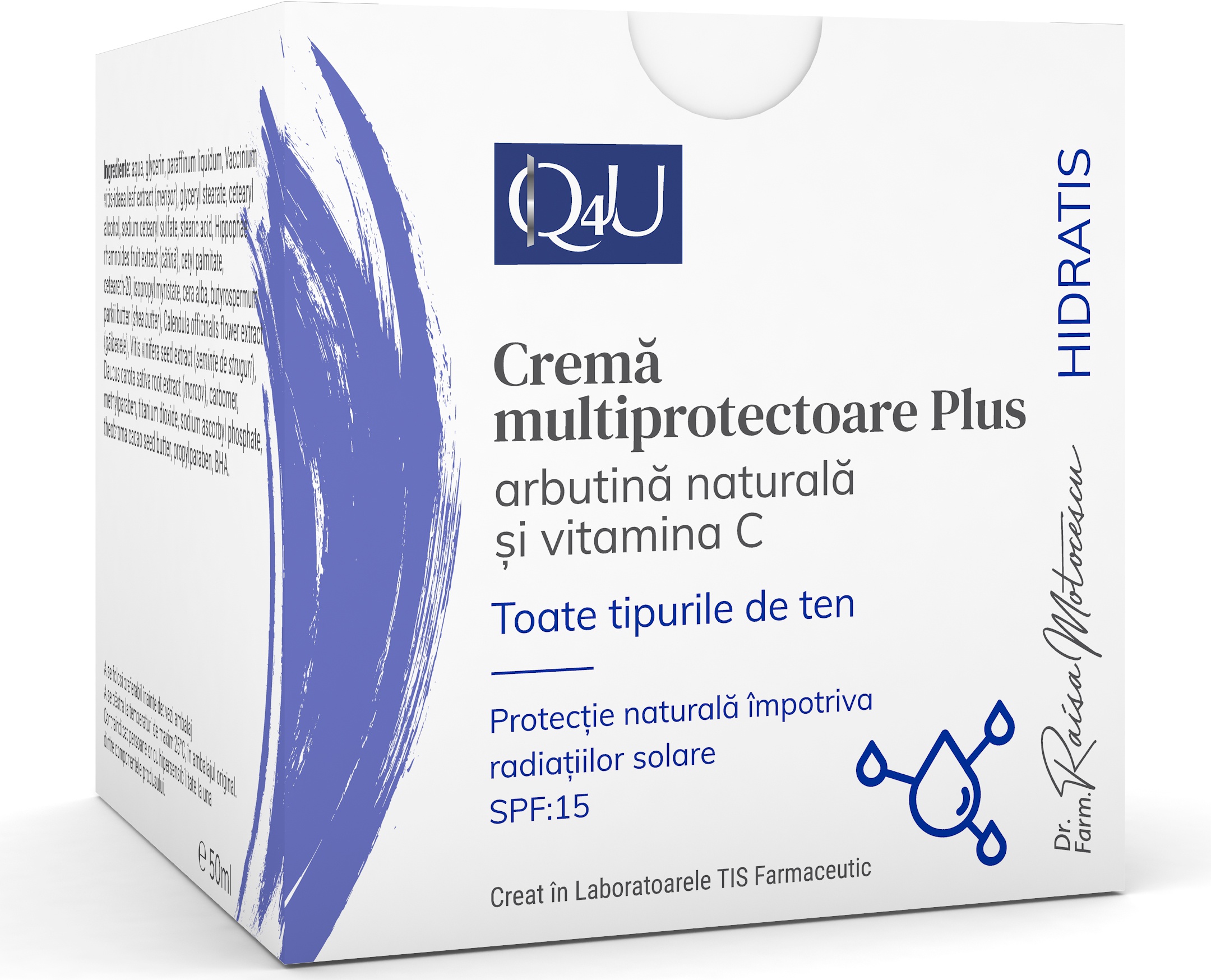 TIS farmaceutic Crema Multiprotectoare Plus Arbutina Naturala Si Vitamina C