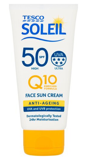 Tesco Soleil Q10 Anti-Aging Sun Cream Face SPF 50