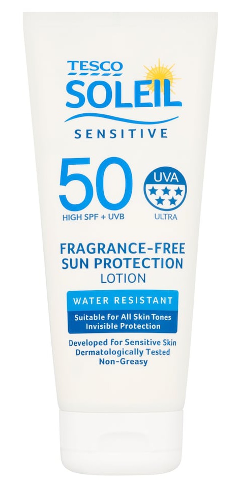 Tesco Soleil Sensitive Fragrance-free Sun Lotion SPF50