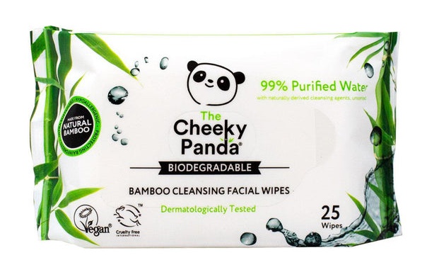 The Cheeky Panda Bamboo Facial Cleansing Wipes Unscented