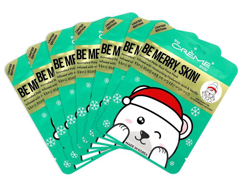 The Creme Shop Be Merry, Skin! Animated Polar Bear Face Mask - Moisturizing Hyaluronic Acid & Vanilla