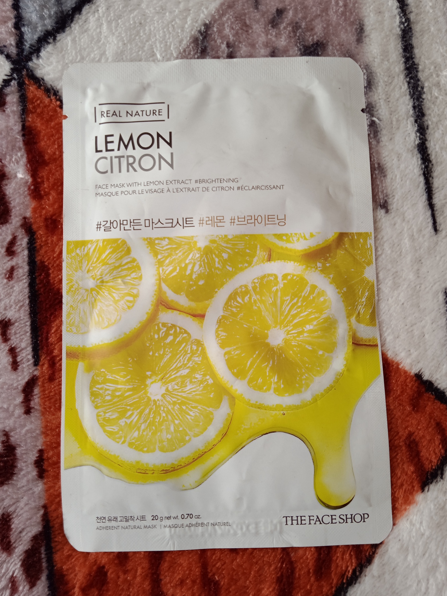 The Face Shop Lemon Citron Adherent Natural Mask