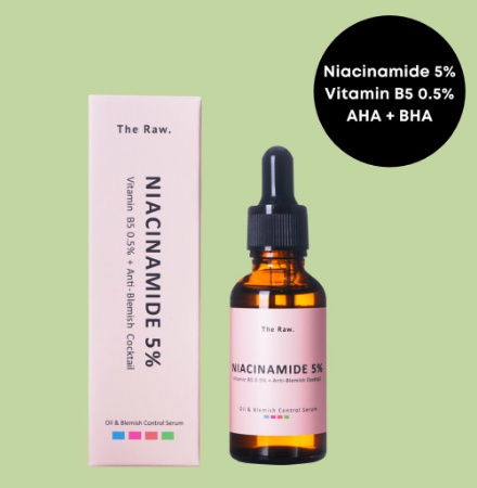 The Raw. Niacinamide 5% + Vitamin B5 0.5% + Anti-Blemish Cocktail