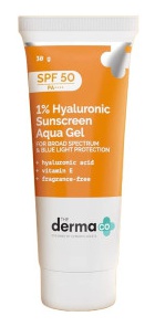 The derma CO 1% Hyaluronic Sunscreen Aqua Gel For Broad Spectrum & Blue Light Protection