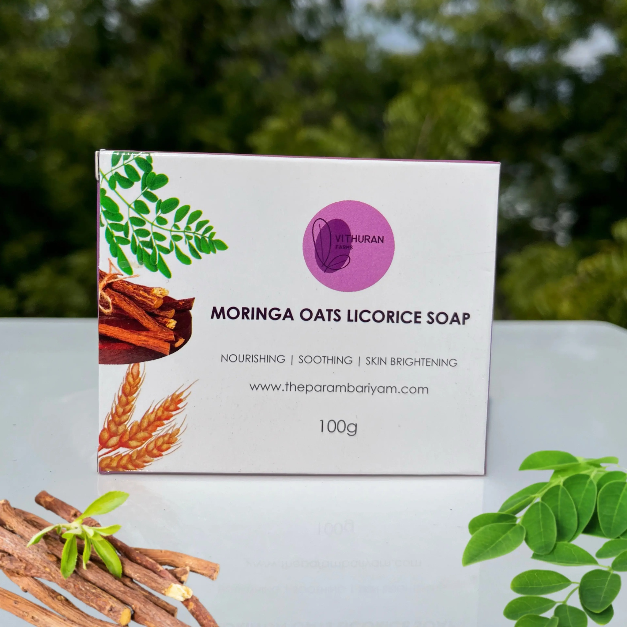 The parambariyam Moringa Oats Licorice Soap