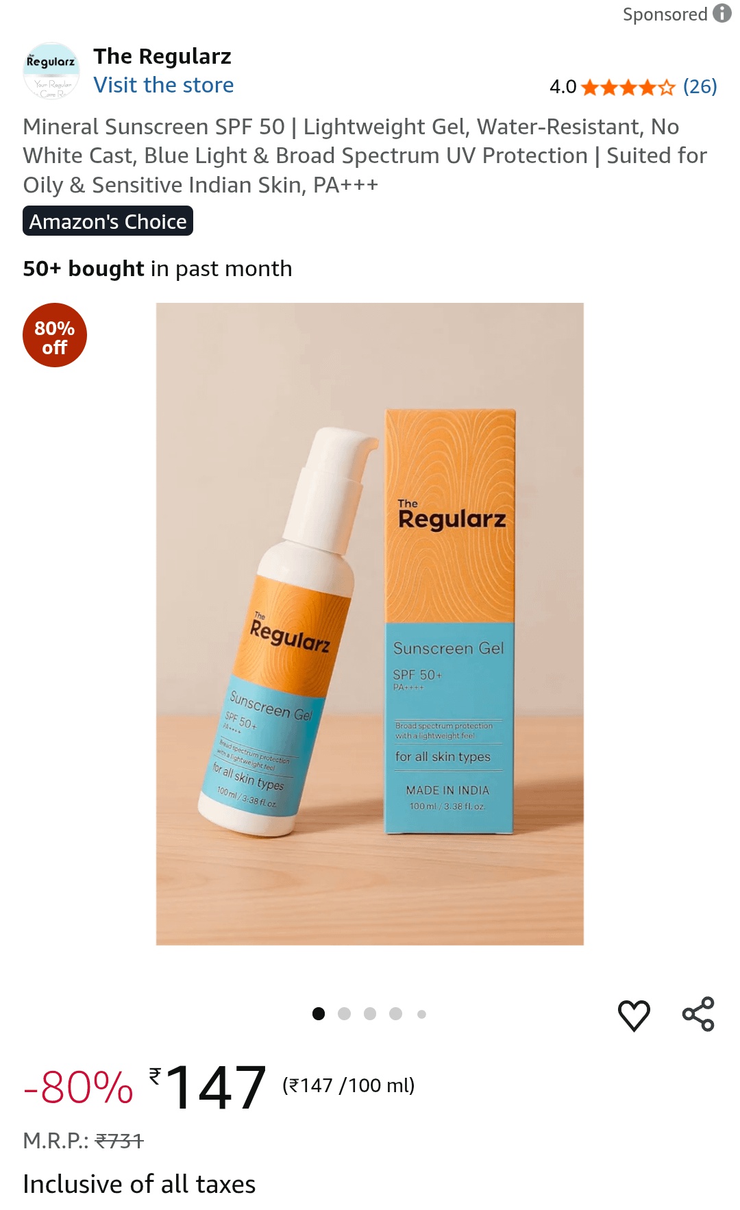 The regularz Sunscreen