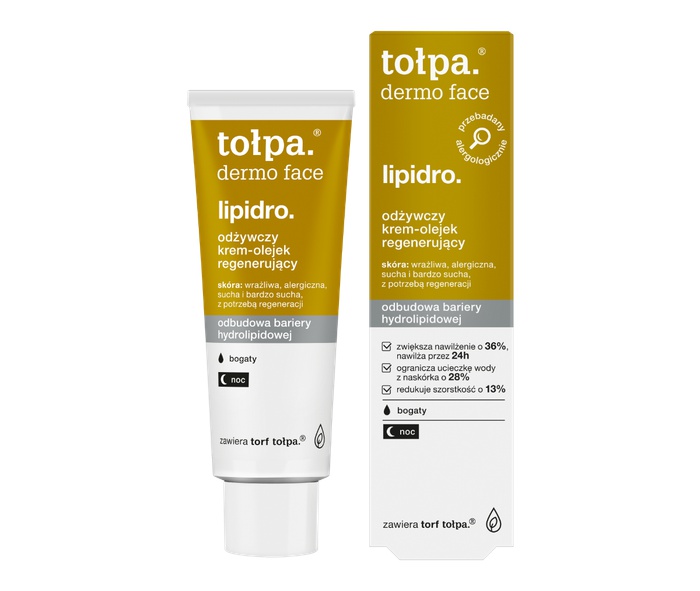 Tołpa Lipidro Odżywczy Krem-olejek Regenerujący, Bogaty, Noc
