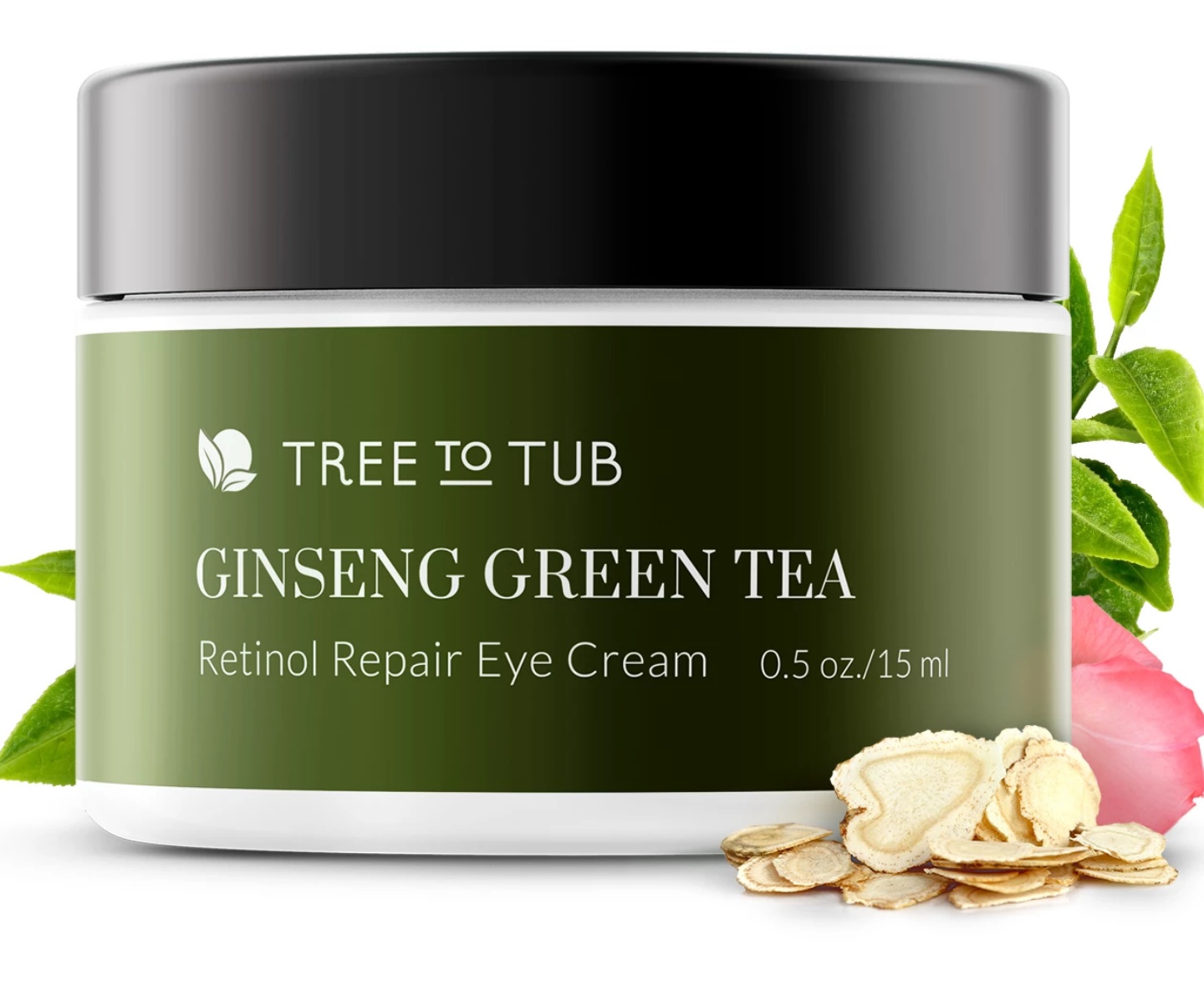 Tree to Tub Ginseng Green Tea Eye Cream With Retinol & Hyaluronic Acid