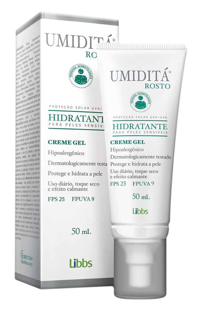 Umiditá Creme Gel Umiditá Rosto FPS 25